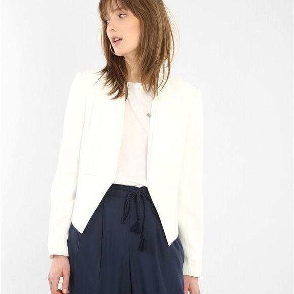 NWT Forever 21 Blazer Jacket Off-White Size Small - Picture 1 of 3